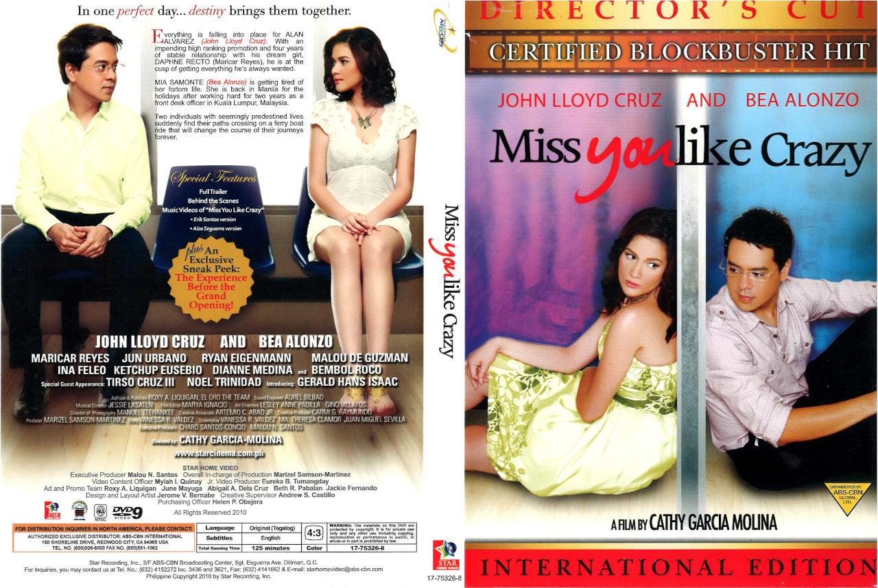 Filipino Tagalog Movies On Dvd For Sale Miss You Like Crazy Ebay